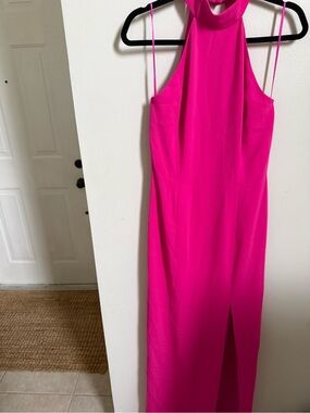 JAYGODFREY Fuchsia Halter Dress
